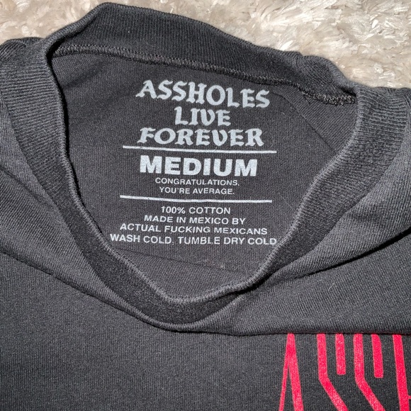 Men’s Assholes Live Forever Shirt size M - Picture 3 of 5
